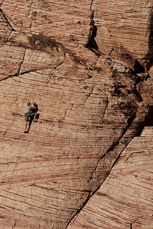 Man climbing Red Rocks