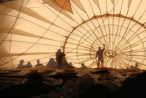 Inside "Smokey the Bear" Balloon